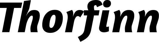 Vorschau des Bootsnamens "Thorfinn" als Schriftzug für "Bootsbeschriftung Kursiv 01"
