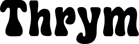 Vorschau des Bootsnamens "Thrym" als Schriftzug für "Bootsbeschriftung Klassisch 16"