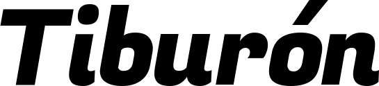 Vorschau des Bootsnamens "Tiburón" als Schriftzug für "Bootsbeschriftung Kursiv 04"