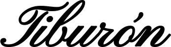 Vorschau des Bootsnamens "Tiburón" als Schriftzug für "Bootsbeschriftung Klassisch 107"