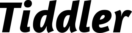 Vorschau des Bootsnamens "Tiddler" als Schriftzug für "Bootsbeschriftung Kursiv 01"
