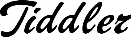 Vorschau des Bootsnamens "Tiddler" als Schriftzug für "Bootsbeschriftung Klassisch 12"