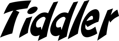 Vorschau des Bootsnamens "Tiddler" als Schriftzug für "Bootsbeschriftung Klassisch 31"