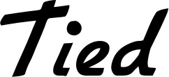 Vorschau des Bootsnamens "Tied" als Schriftzug für "Bootsbeschriftung Klassisch 66"