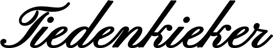 Vorschau des Bootsnamens "Tiedenkieker" als Schriftzug für "Bootsbeschriftung Klassisch 107"