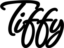 Vorschau des Bootsnamens "Tiffy" als Schriftzug für "Bootsbeschriftung Klassisch 111"