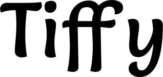 Vorschau des Bootsnamens "Tiffy" als Schriftzug für "Bootsbeschriftung Klassisch 94"