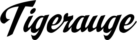 Vorschau des Bootsnamens "Tigerauge" als Schriftzug für "Bootsbeschriftung Klassisch 29"