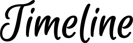 Vorschau des Bootsnamens "Timeline" als Schriftzug für "Bootsbeschriftung Klassisch 105"