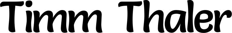 Vorschau des Bootsnamens "Timm Thaler" als Schriftzug für "Bootsbeschriftung Klassisch 94"