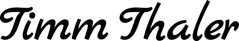 Vorschau des Bootsnamens "Timm Thaler" als Schriftzug für "Bootsbeschriftung Klassisch 77"