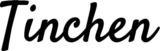 Vorschau des Bootsnamens "Tinchen" als Schriftzug für "Bootsbeschriftung Klassisch 96"