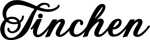 Vorschau des Bootsnamens "Tinchen" als Schriftzug für "Bootsbeschriftung Klassisch 69"
