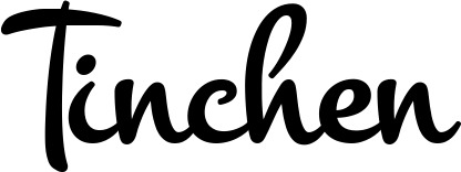 Vorschau des Bootsnamens "Tinchen" als Schriftzug für "Bootsbeschriftung Klassisch 81"