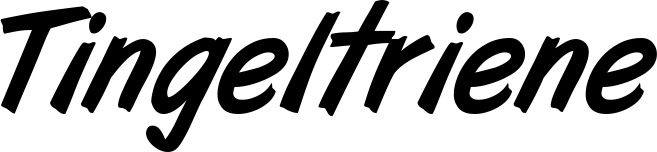Vorschau des Bootsnamens "Tingeltriene" als Schriftzug für "Bootsbeschriftung Klassisch 38"