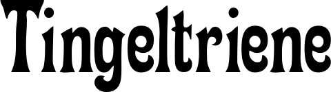 Vorschau des Bootsnamens "Tingeltriene" als Schriftzug für "Bootsbeschriftung Neu 44"