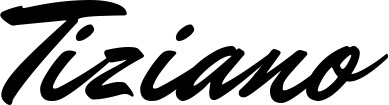Vorschau des Bootsnamens "Tiziano" als Schriftzug für "Bootsbeschriftung Klassisch 82"