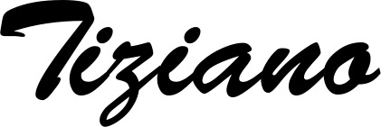 Vorschau des Bootsnamens "Tiziano" als Schriftzug für "Bootsbeschriftung Klassisch 03"