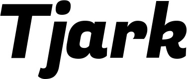 Vorschau des Bootsnamens "Tjark" als Schriftzug für "Bootsbeschriftung Kursiv 04"