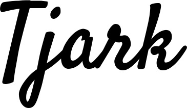 Vorschau des Bootsnamens "Tjark" als Schriftzug für "Bootsbeschriftung Klassisch 96"