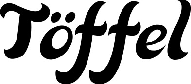 Vorschau des Bootsnamens "Töffel" als Schriftzug für "Bootsbeschriftung Klassisch 33"