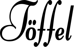 Vorschau des Bootsnamens "Töffel" als Schriftzug für "Bootsbeschriftung Klassisch 76"