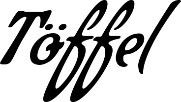 Vorschau des Bootsnamens "Töffel" als Schriftzug für "Bootsbeschriftung Klassisch 57"