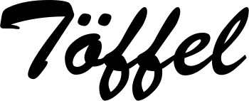 Vorschau des Bootsnamens "Töffel" als Schriftzug für "Bootsbeschriftung Klassisch 03"