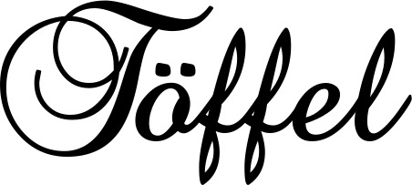 Vorschau des Bootsnamens "Töffel" als Schriftzug für "Bootsbeschriftung Klassisch 02-A"