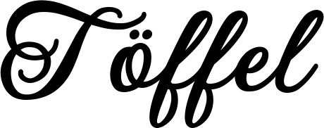 Vorschau des Bootsnamens "Töffel" als Schriftzug für "Bootsbeschriftung Klassisch 69"