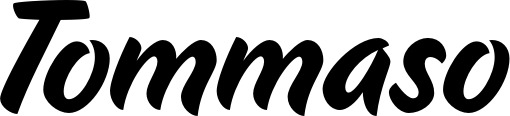 Vorschau des Bootsnamens "Tommaso" als Schriftzug für "Bootsbeschriftung Klassisch 19"