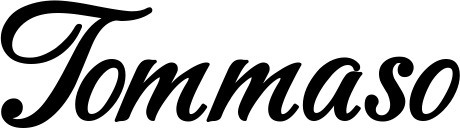Vorschau des Bootsnamens "Tommaso" als Schriftzug für "Style Klassisch 50"