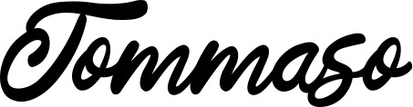 Vorschau des Bootsnamens "Tommaso" als Schriftzug für "Bootsbeschriftung Klassisch 102"