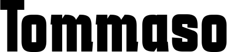 Vorschau des Bootsnamens "Tommaso" als Schriftzug für "Bootsbeschriftung Fett 41"