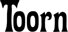 Vorschau des Bootsnamens "Toorn" als Schriftzug für "Bootsbeschriftung Neu 44"
