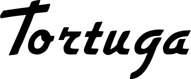 Vorschau des Bootsnamens "Tortuga" als Schriftzug für "Bootsbeschriftung Klassisch 66"