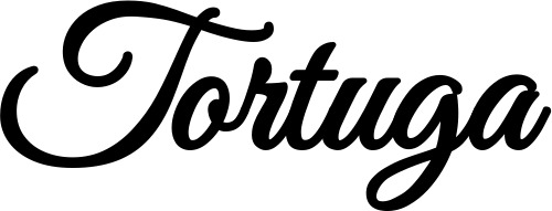 Vorschau des Bootsnamens "Tortuga" als Schriftzug für "Bootsbeschriftung Klassisch 68"