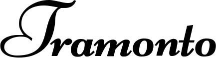 Vorschau des Bootsnamens "Tramonto" als Schriftzug für "Bootsbeschriftung Klassisch 76-A"