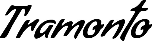 Vorschau des Bootsnamens "Tramonto" als Schriftzug für "Bootsbeschriftung Klassisch 57"