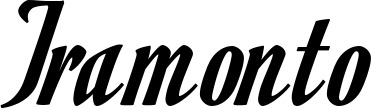 Vorschau des Bootsnamens "Tramonto" als Schriftzug für "Bootsbeschriftung Klassisch 93"