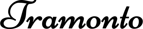Vorschau des Bootsnamens "Tramonto" als Schriftzug für "Bootsbeschriftung Klassisch 84"