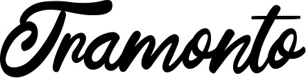 Vorschau des Bootsnamens "Tramonto" als Schriftzug für "Bootsbeschriftung Klassisch 102"