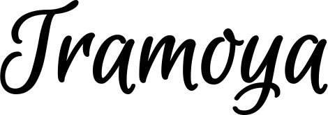 Vorschau des Bootsnamens "Tramoya" als Schriftzug für "Bootsbeschriftung Klassisch 105"