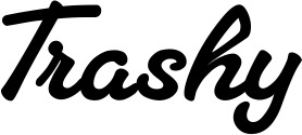 Vorschau des Bootsnamens "Trashy" als Schriftzug für "Bootsbeschriftung Klassisch 65"