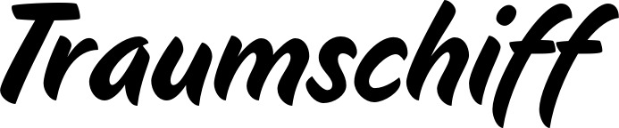 Vorschau des Bootsnamens "Traumschiff" als Schriftzug für "Style Klassisch 19"