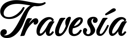 Vorschau des Bootsnamens "Travesía" als Schriftzug für "Bootsbeschriftung Klassisch 50"