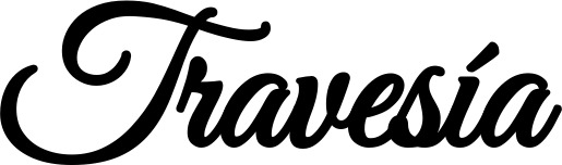 Vorschau des Bootsnamens "Travesía" als Schriftzug für "Bootsbeschriftung Klassisch 68"