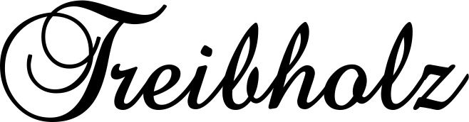 Vorschau des Bootsnamens "Treibholz" als Schriftzug für "Bootsbeschriftung Klassisch 02-A"