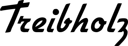 Vorschau des Bootsnamens "Treibholz" als Schriftzug für "Bootsbeschriftung Klassisch 66"