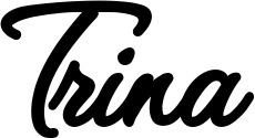 Vorschau des Bootsnamens "Trina" als Schriftzug für "Bootsbeschriftung Klassisch 111"